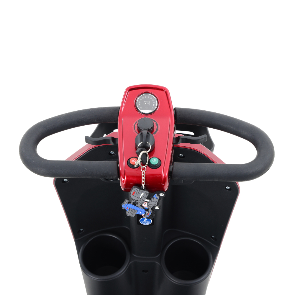 MAX PLUS RED 4 Wheels Outdoor Compact Mobility Scooter with 2pcs*20AH Lead acid Battery, 16 Miles, Cuo Holders & USB charger Port