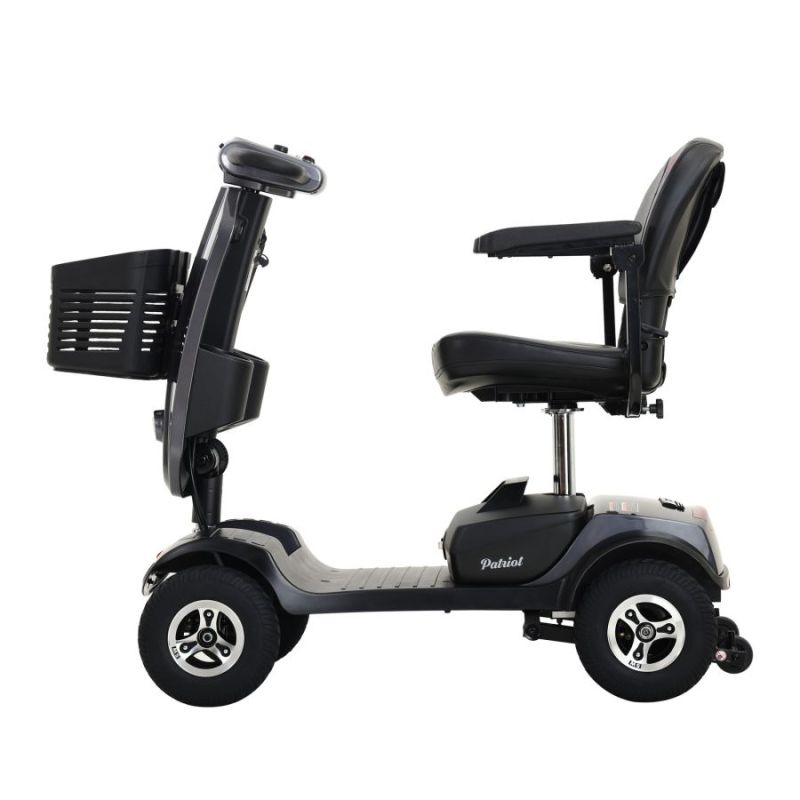 Outdoor compact mobility scooter with windshield
