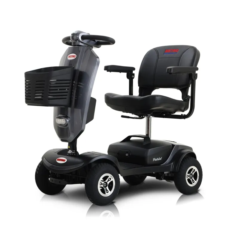 Outdoor compact mobility scooter with windshield