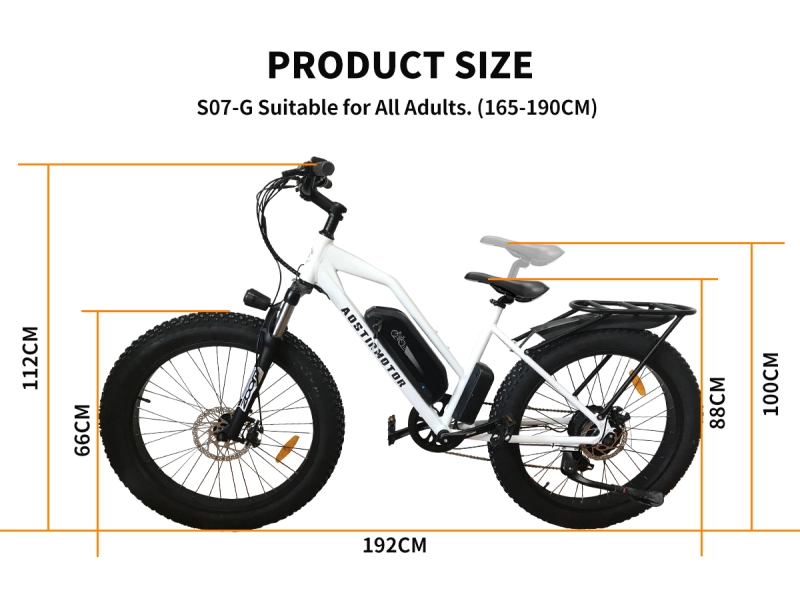 26" 750W Camouflage Electric Bike Fat Tire P7 48V 12.5AH Removable Lithium Battery for Adults with Detachable Rear Rack Fender(White)