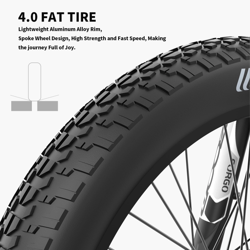 S18 26" 750W Electric Bike Fat Tire 48V 15AH Removable Lithium Battery for Adults