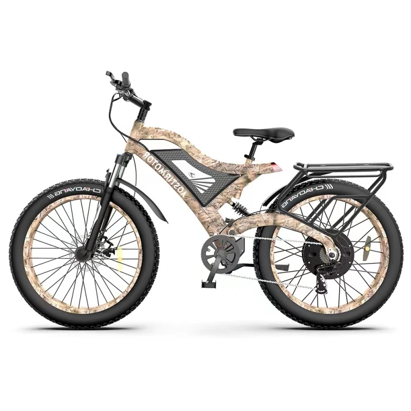 S18-1500W 26" 1500W Electric Bike Fat Tire 48V 15AH Removable Lithium Battery Mountain Bicycle Shimanos Bicycle Full Suspension MTB Bikes for Adults