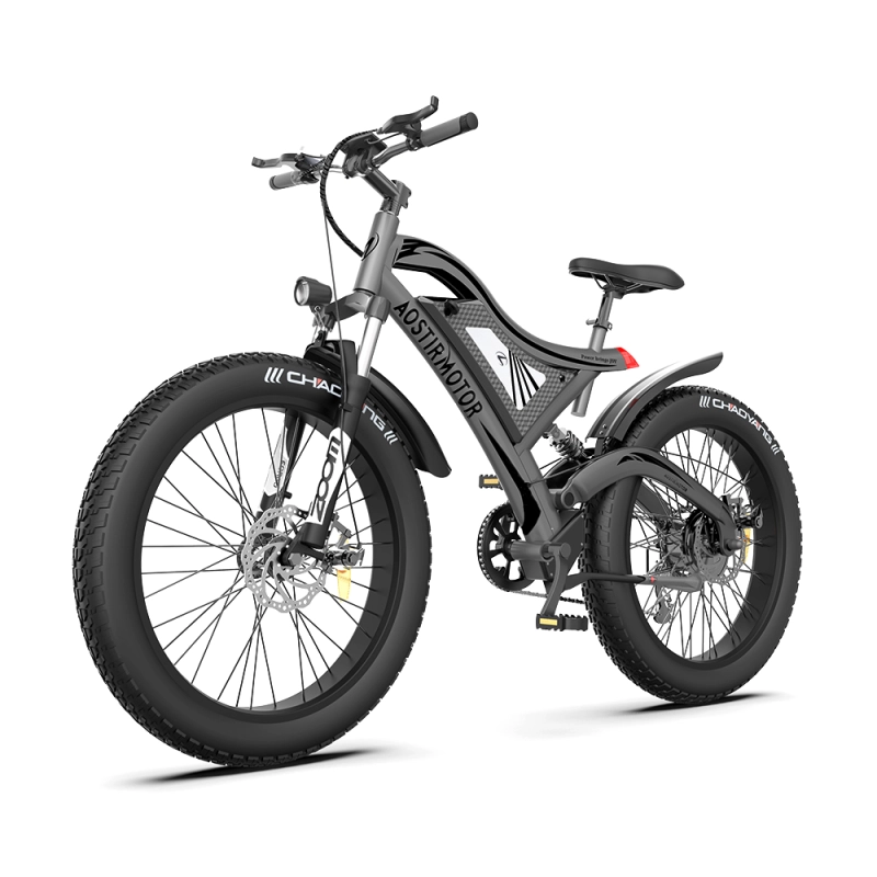 S18 26" 750W Electric Bike Fat Tire 48V 15AH Removable Lithium Battery for Adults
