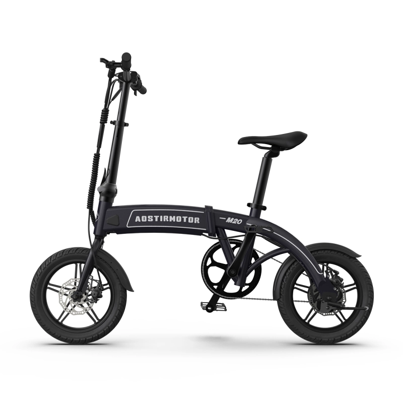 14" Electric Bike,350W 7.5Ah/36V E Bike, Lightweight Folding Electric Bicycles for Adult(BLACK)