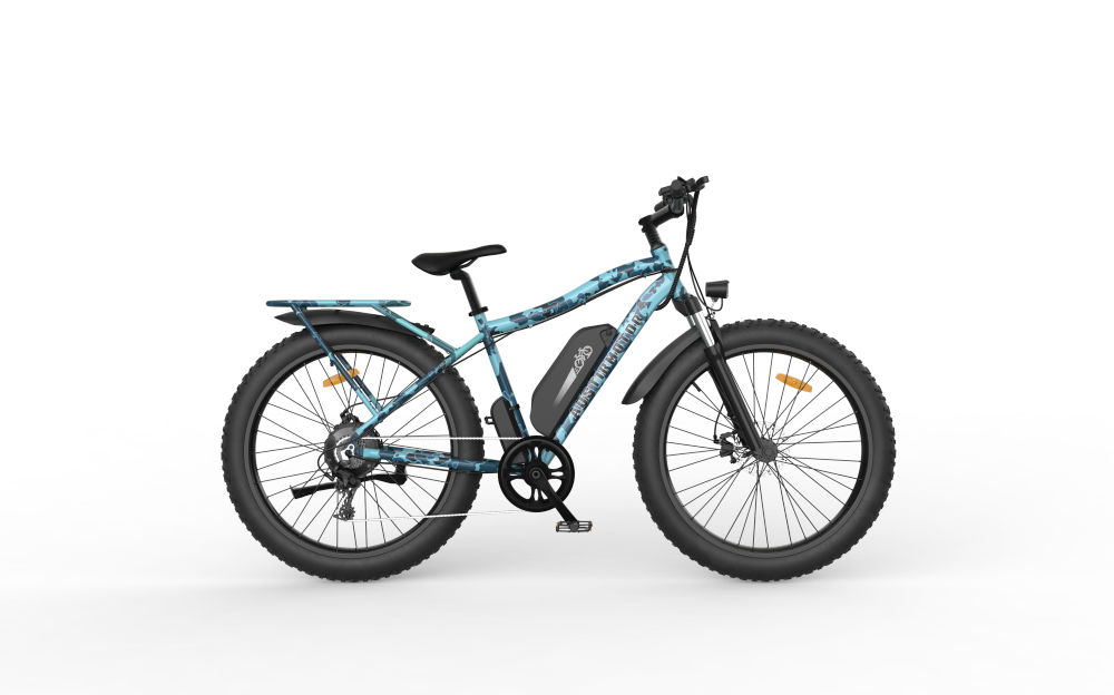 S07-F 26" 750W Electric Bike Fat Tire P7 48V 13AH Removable Lithium Battery for Adults with Detachable Rear Rack Fender New Model