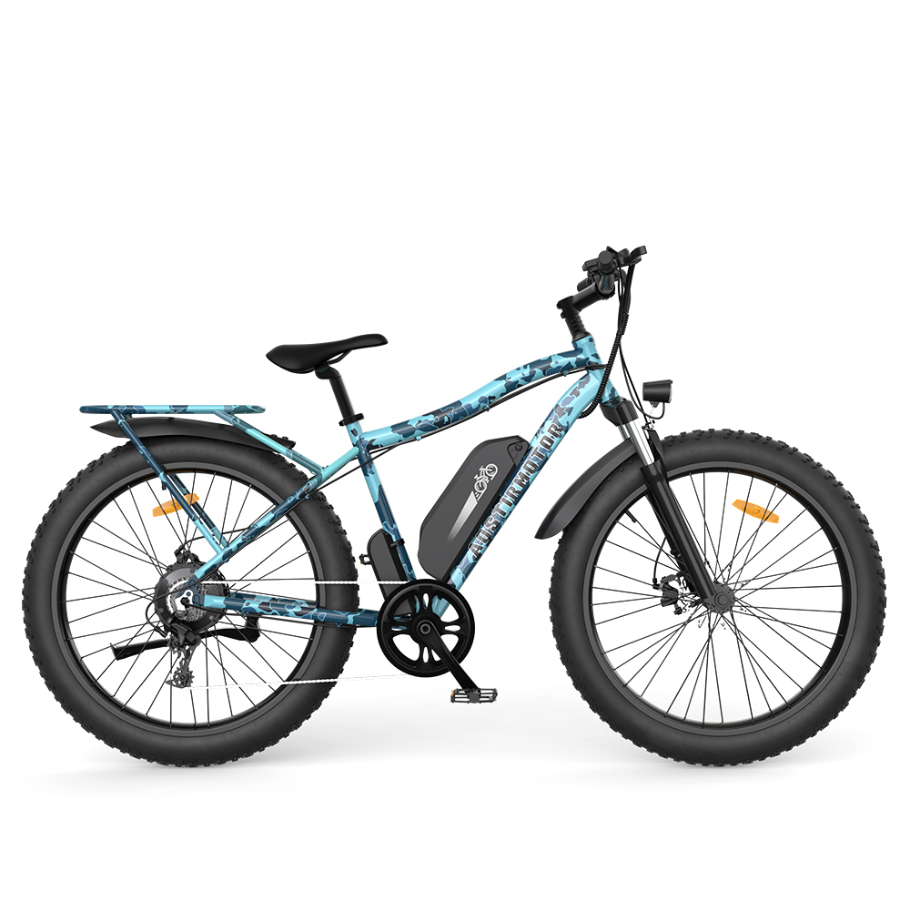S07-F 26" 750W Electric Bike Fat Tire P7 48V 13AH Removable Lithium Battery for Adults with Detachable Rear Rack Fender New Model