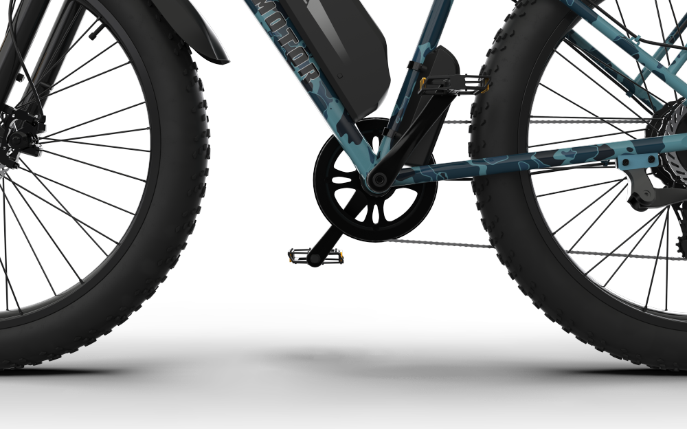 S07-F 26" 750W Electric Bike Fat Tire P7 48V 13AH Removable Lithium Battery for Adults with Detachable Rear Rack Fender New Model