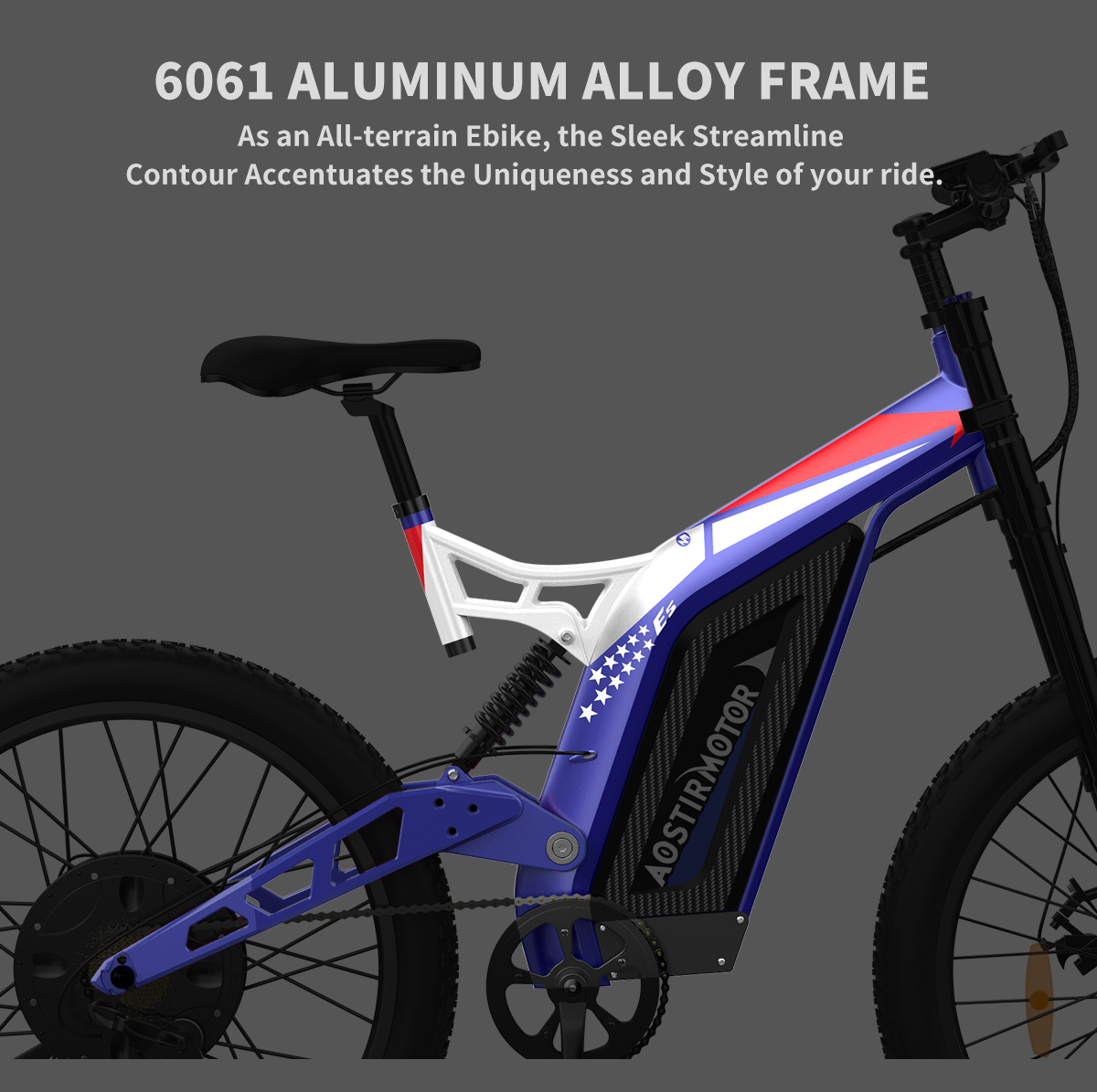 26" 1500W Electric Bike Fat Tire P7 48V 20AH Removable Lithium Battery for Adults S17-1500W