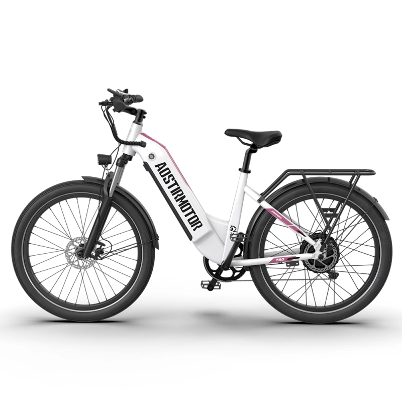 26" 750W Electric Bike Fat Tire 52V15AH Removable Lithium Battery for Adults