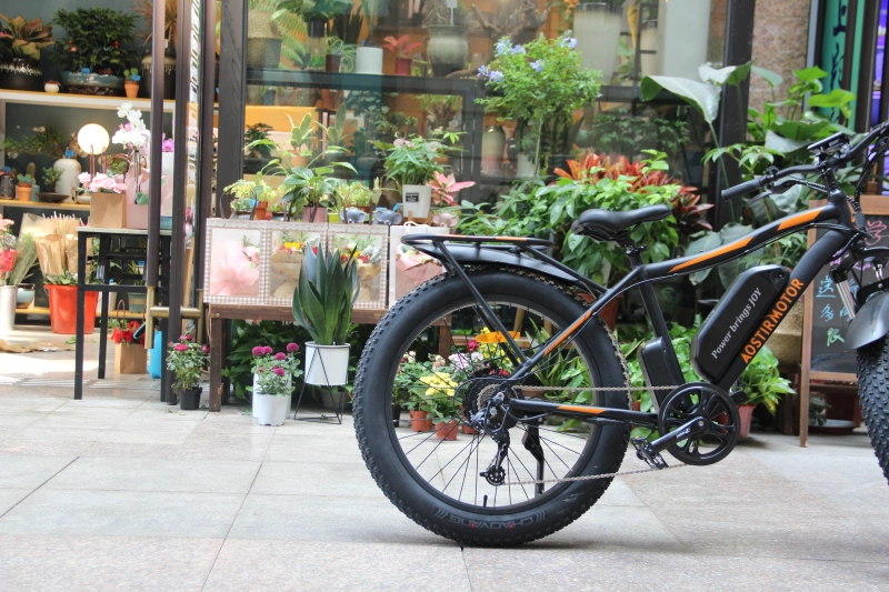 S07-B 26" 750W Electric Bike Fat Tire P7 48V 12.5AH Removable Lithium Battery for Adults with Detachable Rear Rack Fender(Black)