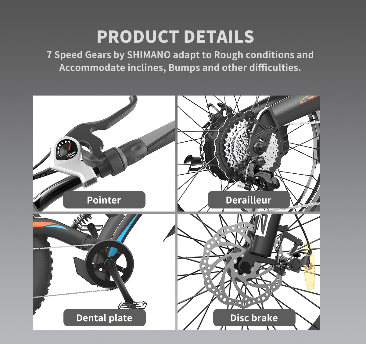 Electric Bicycle 500W Motor 20" Fat Tire With 48V/15Ah Li-Battery S18-MINI New style
