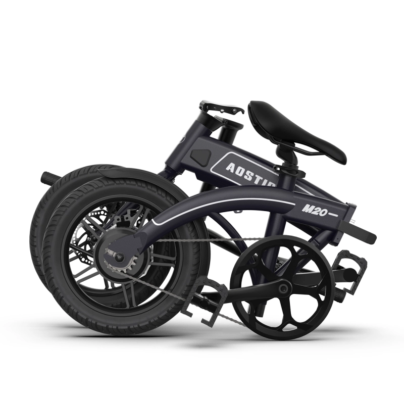 14" Electric Bike,350W 7.5Ah/36V E Bike, Lightweight Folding Electric Bicycles for Adult(BLACK)