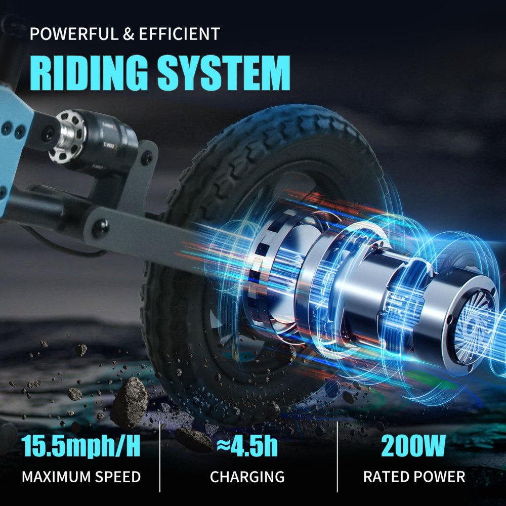Xspracer 12-in Children Outdoor Off-road E-bike | 3 Speed Modes | Dual Shock Absorption | Full Suspension | Blue
