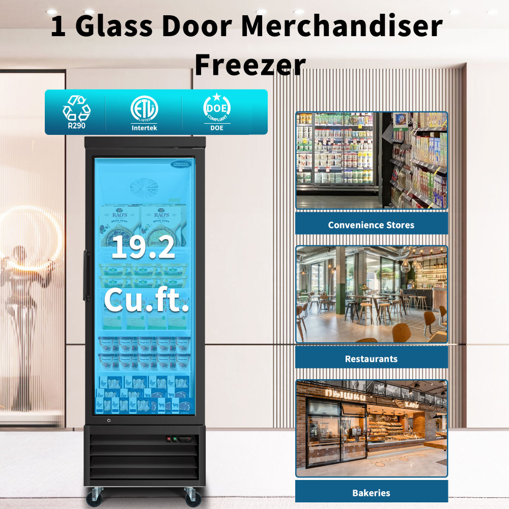 Xspracer 19.2-Cu.ft Swing Door Commercial Reach-In Display Freezers