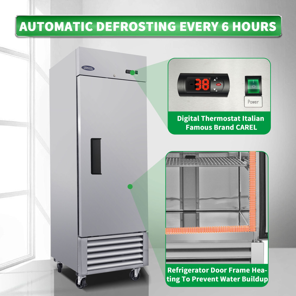 Xspracer 21-cu ft 1-Door Reach-in Commercial Refrigerator (Stainless Steel)