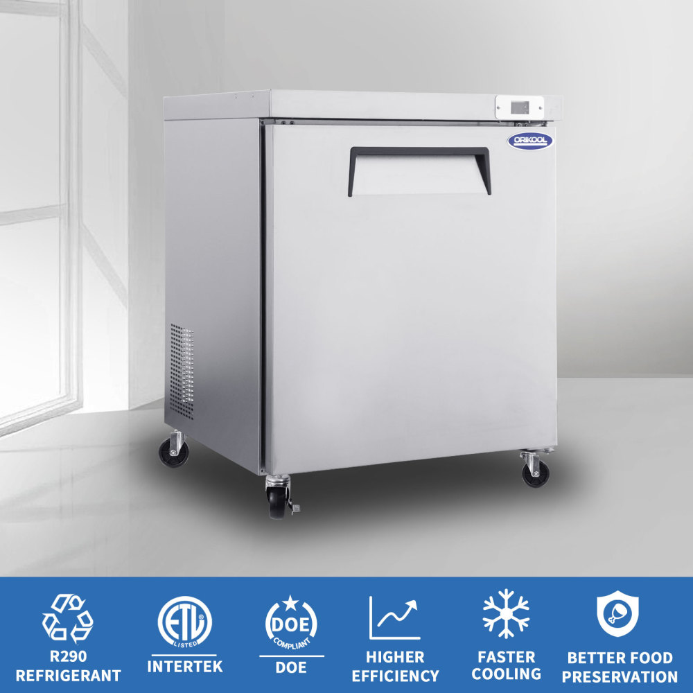 Xspracer 6.7-cu ft 1-Door Undercounter Work Top Commercial Freezer
