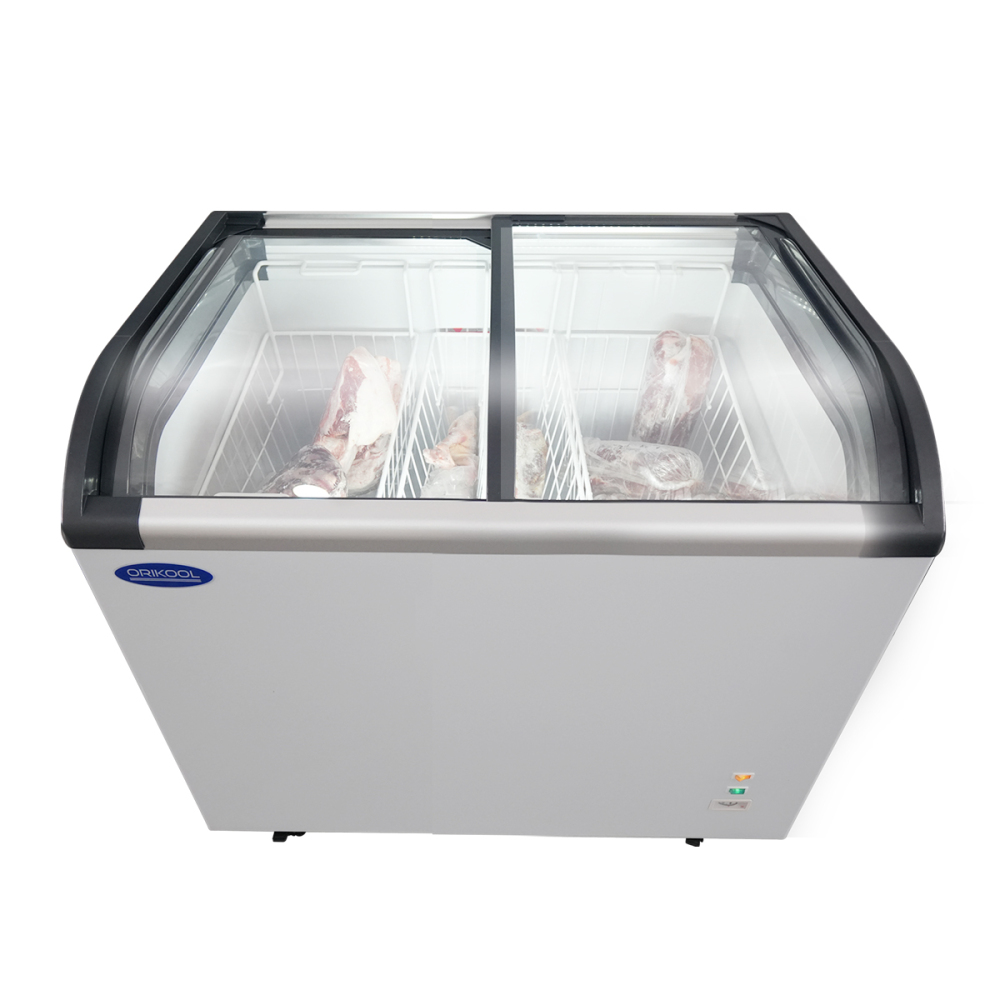 Xspracer 9.7-Cu.ft Sliding Glass Lid Commercial Mobile Chest Display Freezer with LED Lighting