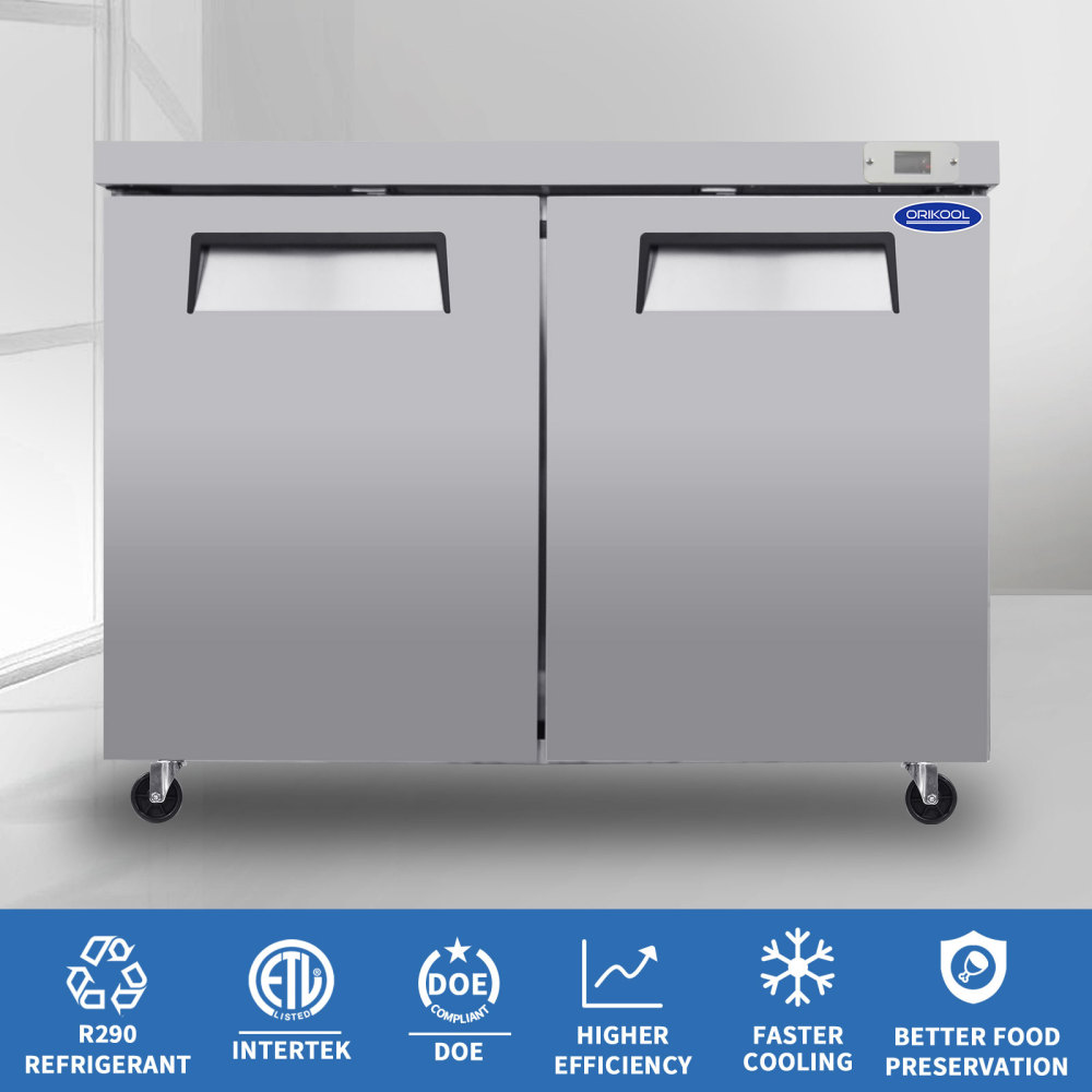 Xspracer 11.1-cu ft 2-Door Undercounter Work Top Commercial Refrigerator