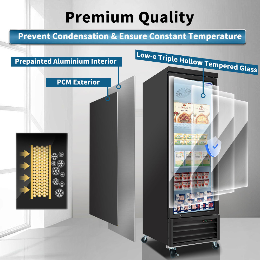 Xspracer 19.2-Cu.ft Swing Door Commercial Reach-In Display Freezers