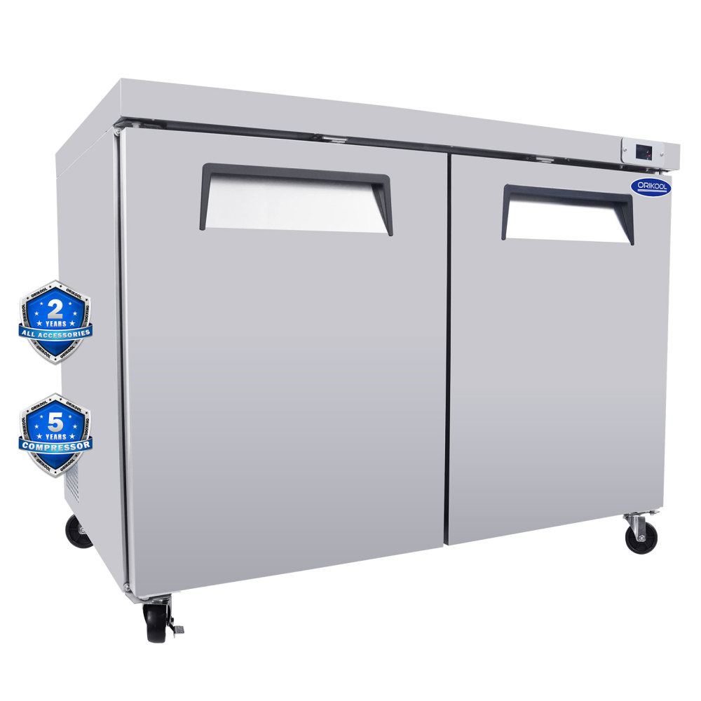 Xspracer 11.1-cu ft 2-Door Undercounter Work Top Commercial Refrigerator