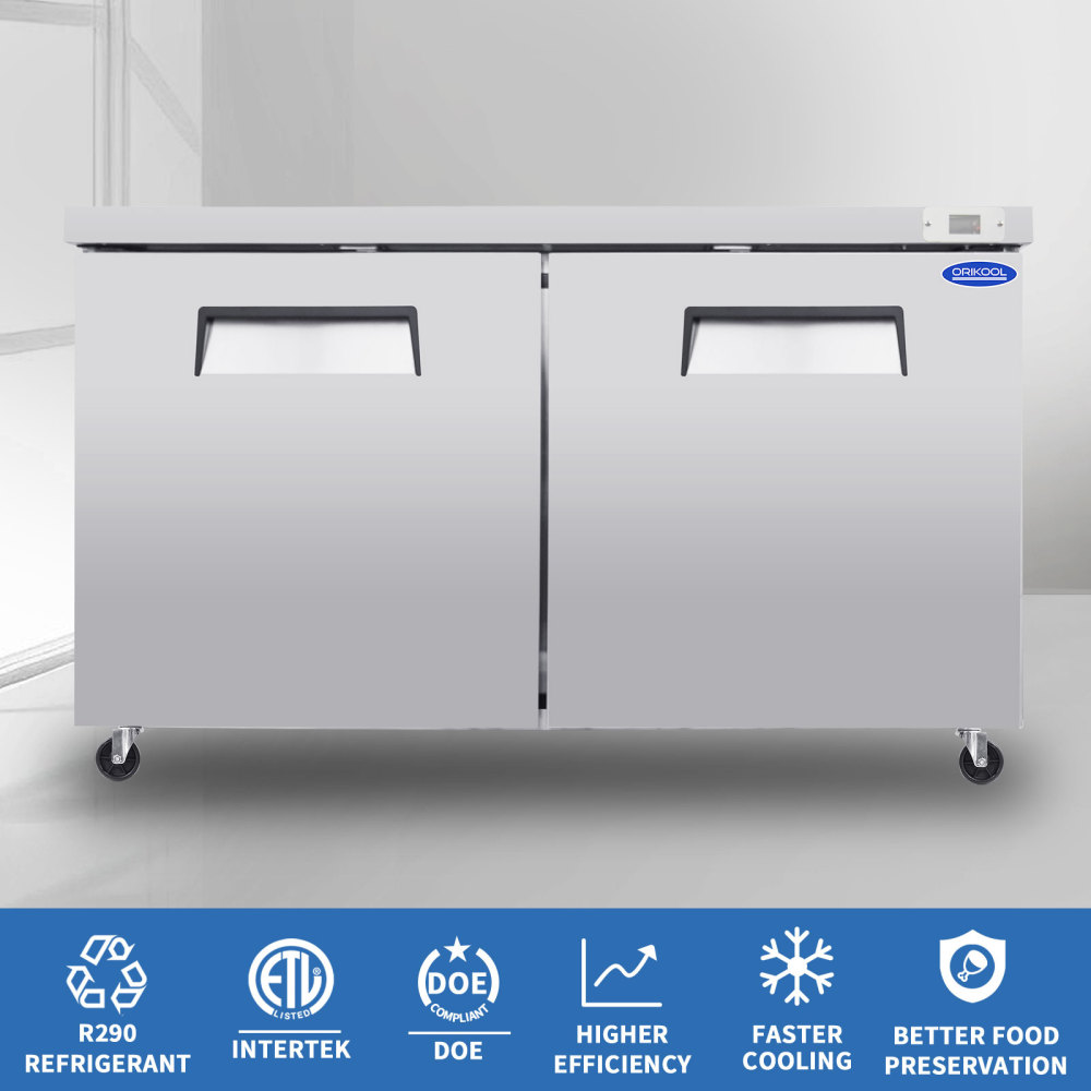 Xspracer 14.1-cu ft 2-Door Undercounter Work Top Commercial Refrigerator