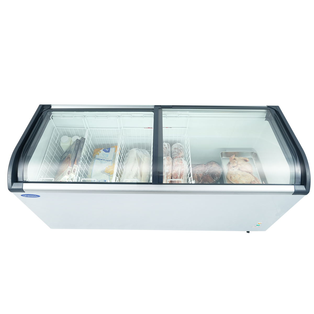 Xspracer 19.3-Cu.ft Sliding Glass Lid Commercial Mobile Chest Display Freezer with LED Lighting