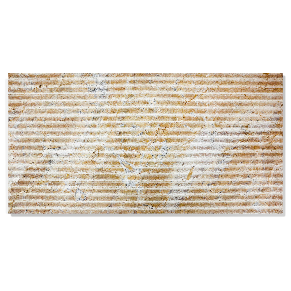 Xspracer Beige Yellow Gold Textured 12-in x 24-in Multi-finish Natural Stone Marble Look Glue Down Wall Tile (8-sq. ft/ Carton)