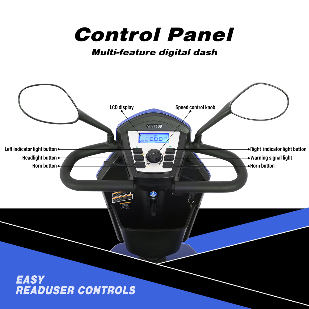 Xspracer S800-Blue Heavy Duty Mobility Scooter