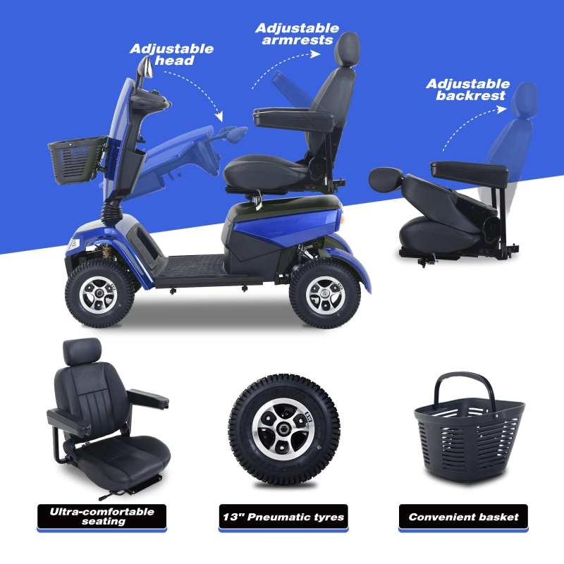 Xspracer S800-Blue Heavy Duty Mobility Scooter