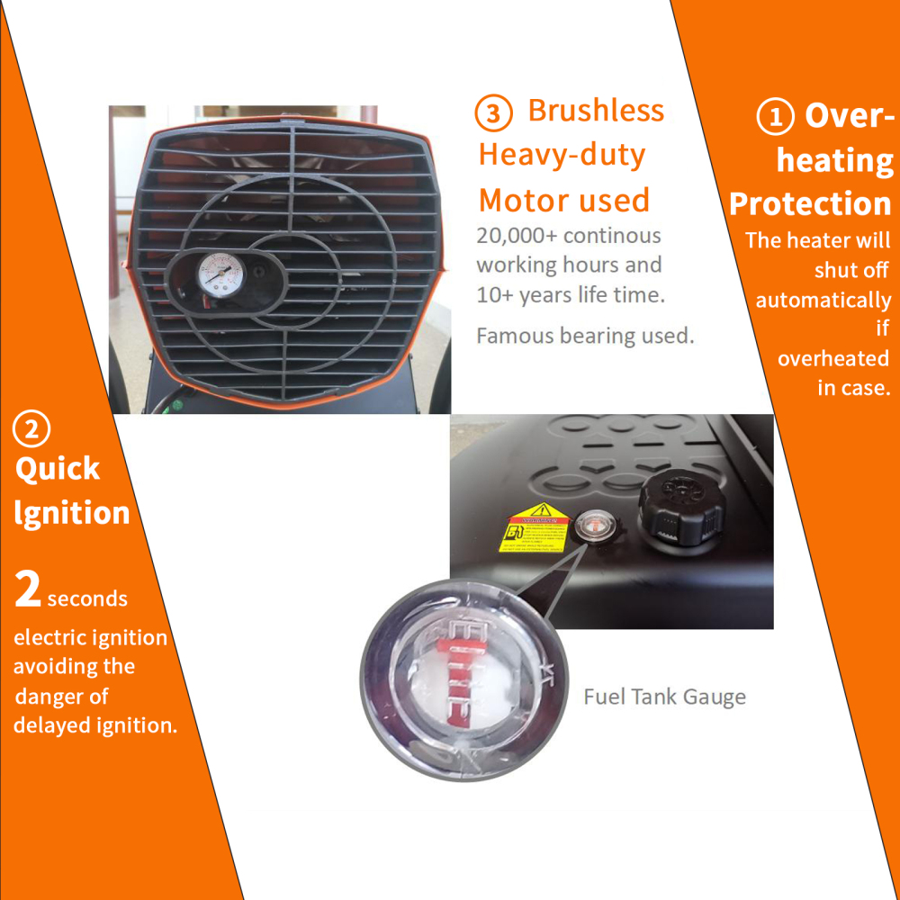 Xspracer 125000BTU Forced Air Kerosene Diesel Construction Portable Heater