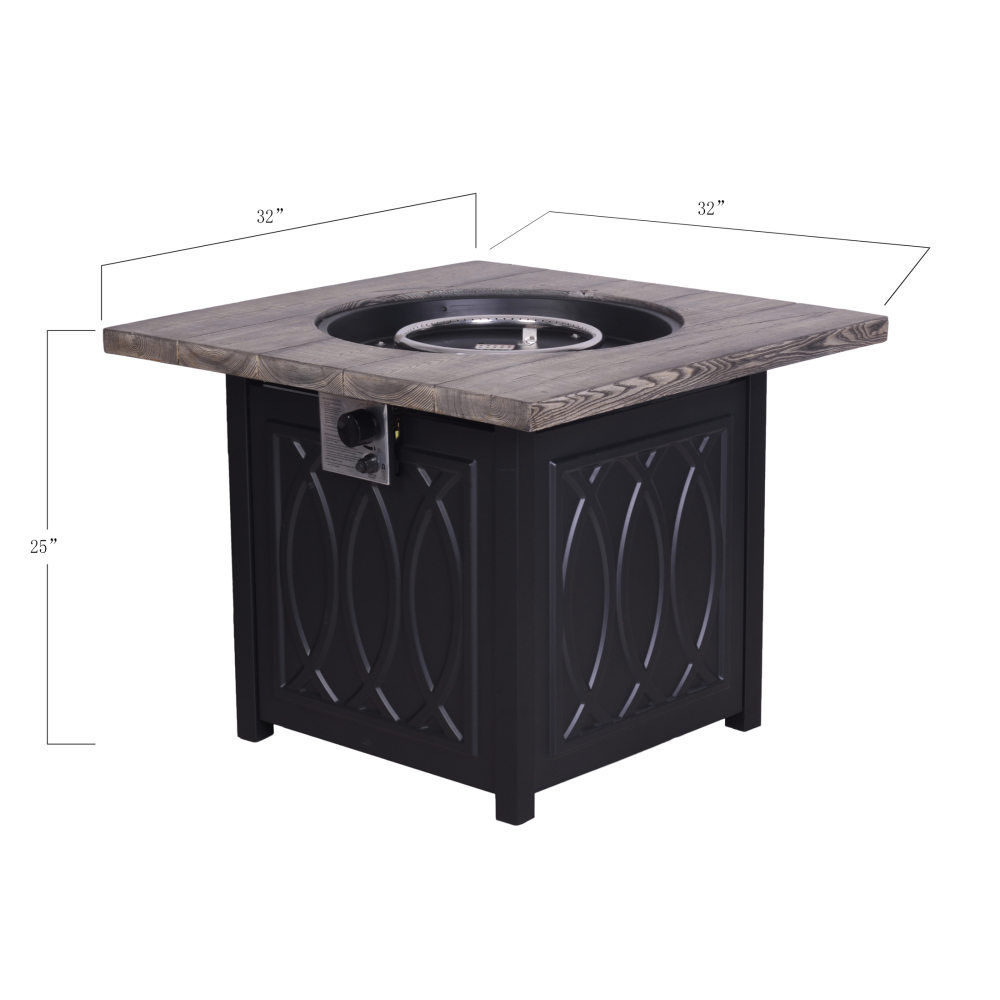 Xspracer 32-in W 50000-BTU Gas Fire Pit Table