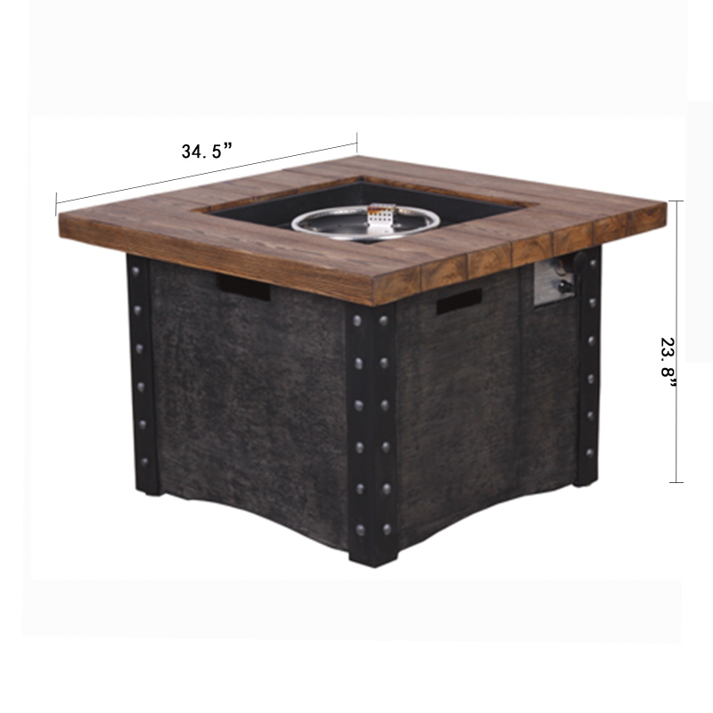 Xspracer 35-in W 50000-BTU Gas Fire Pit Table