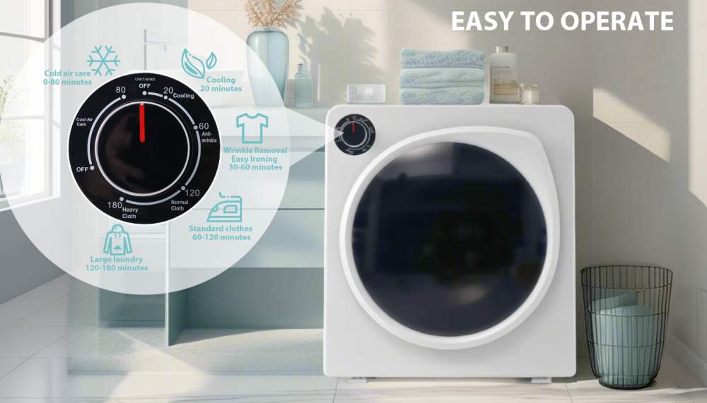2.6-cu ft Portable Electric Dryer