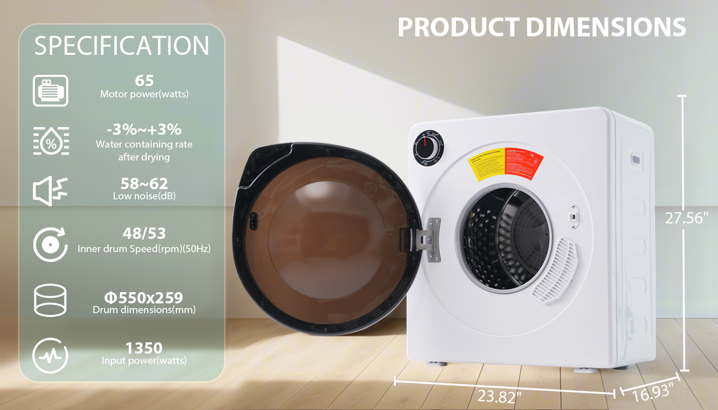 2.6-cu ft Portable Electric Dryer