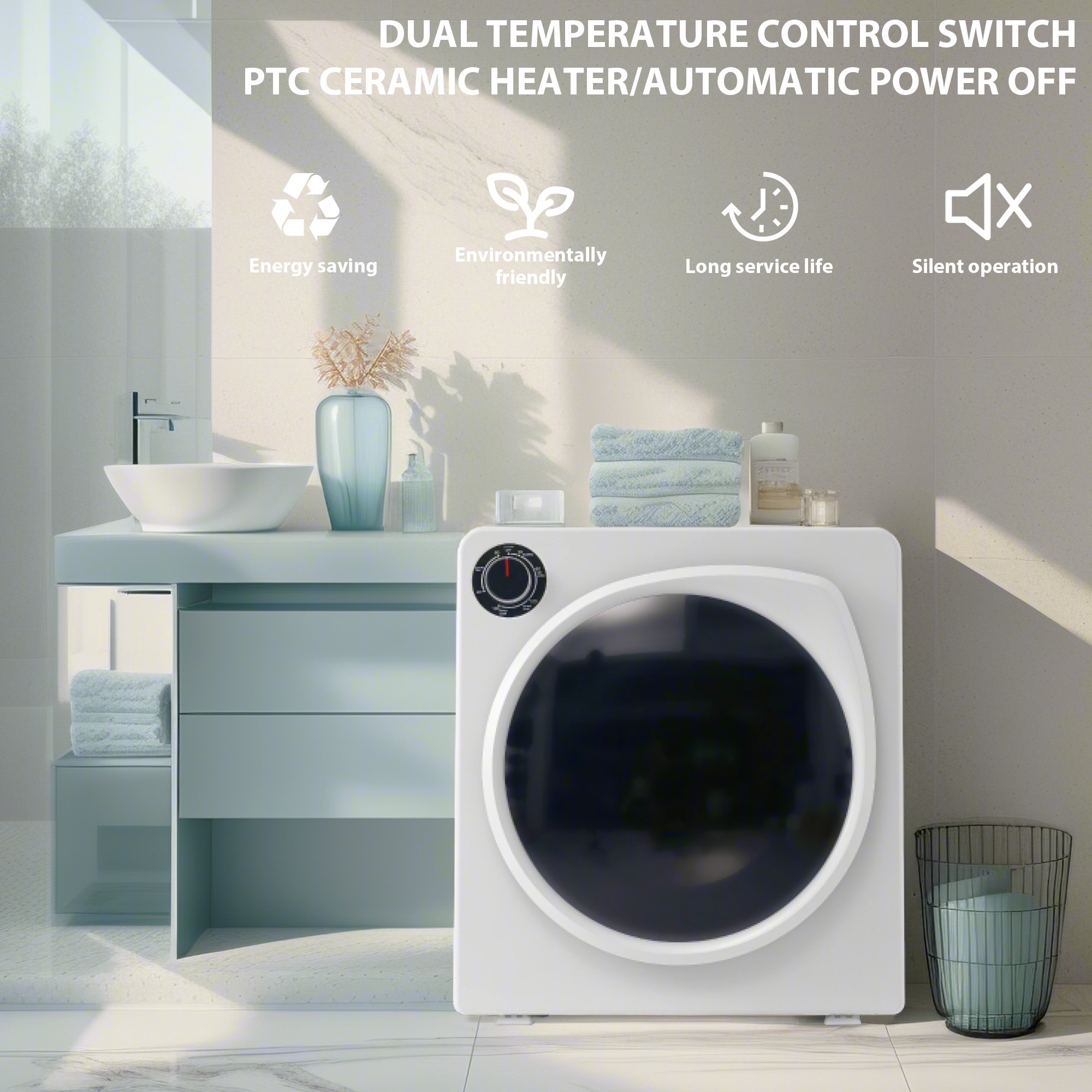 2.6-cu ft Portable Electric Dryer