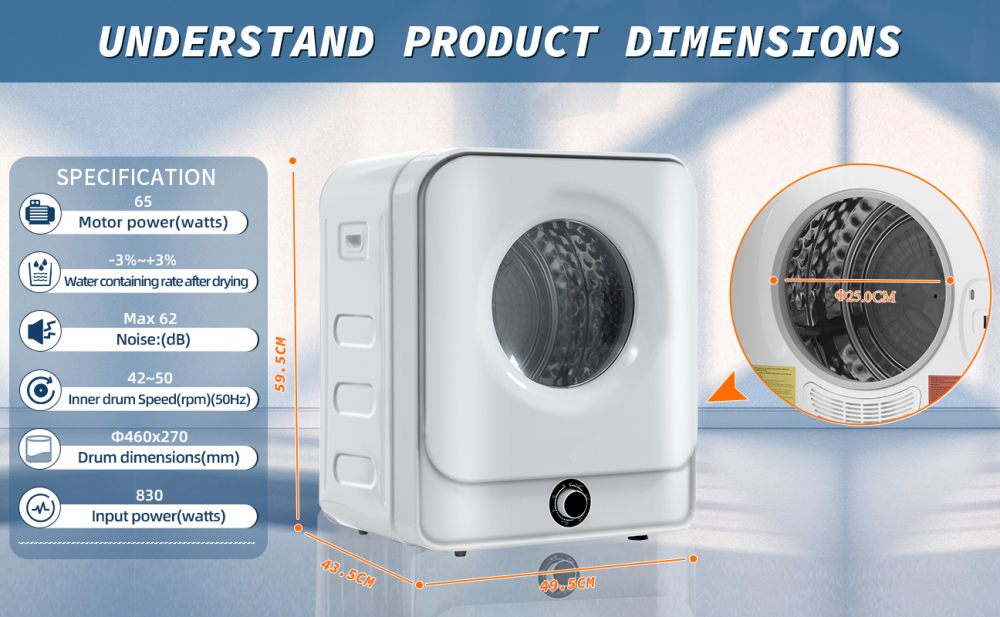 1.95-cu ft Portable Electric Dryer