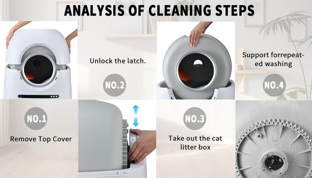 Xspracer White Abs Self-cleaning Automatic Litter Box