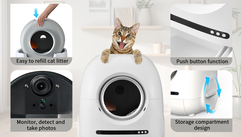 Xspracer White Abs Self-cleaning Automatic Litter Box