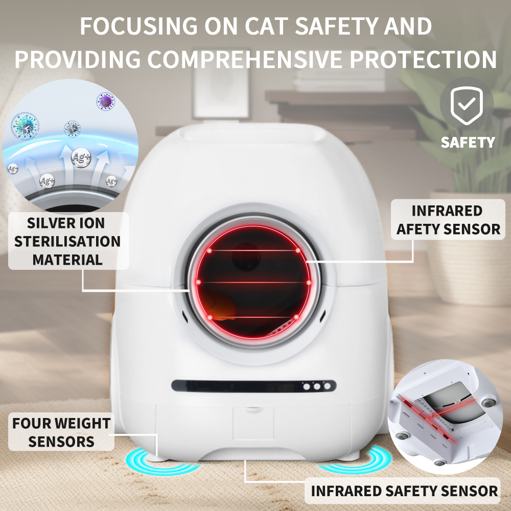 Xspracer White Abs Self-cleaning Automatic Litter Box