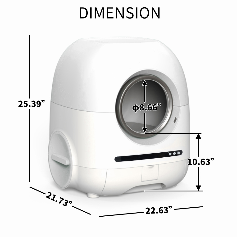 Xspracer White Abs Self-cleaning Automatic Litter Box
