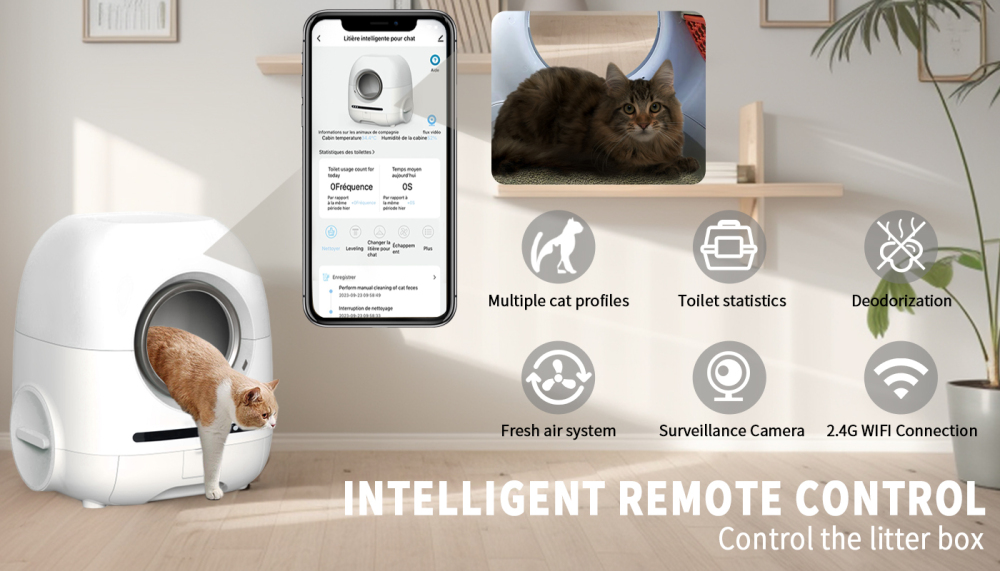Xspracer White Abs Self-cleaning Automatic Litter Box