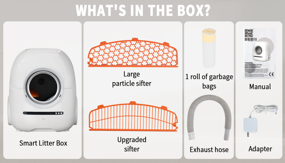 Xspracer White Abs Self-cleaning Automatic Litter Box