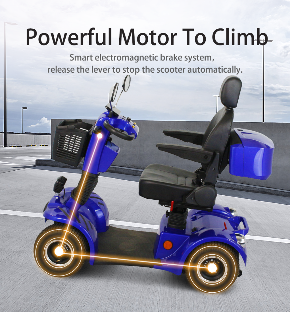 Xspracer BSH-Blue 4 Wheels Heavy Duty Mobility Scooter