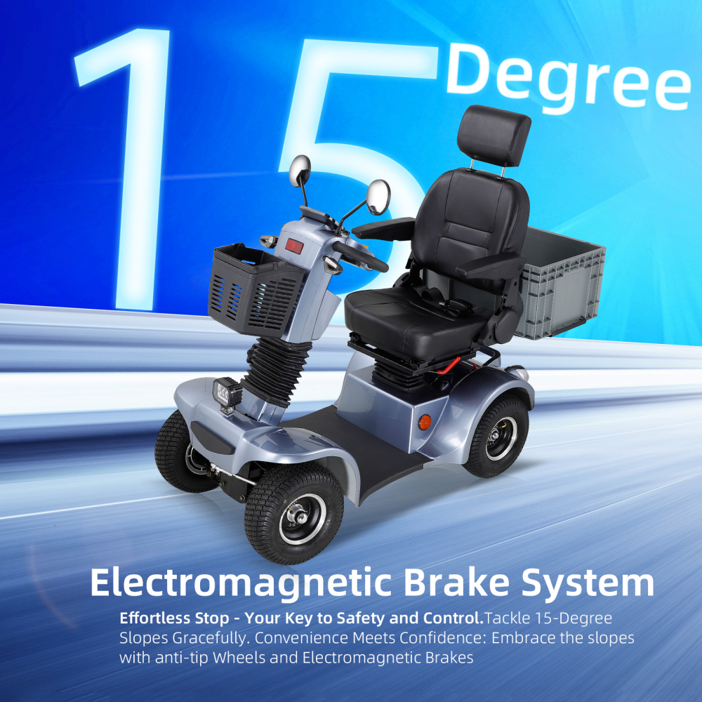 Xspracer BSHC-Gray 4 Wheels Heavy Duty Mobility Scooter