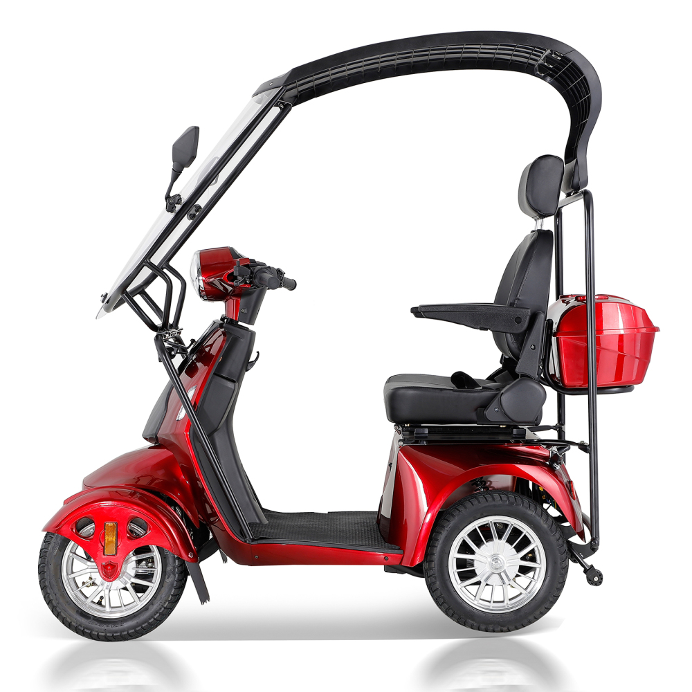 Xspracer AFDROOF-Red 4 Wheels Heavy Duty Mobility Scooter