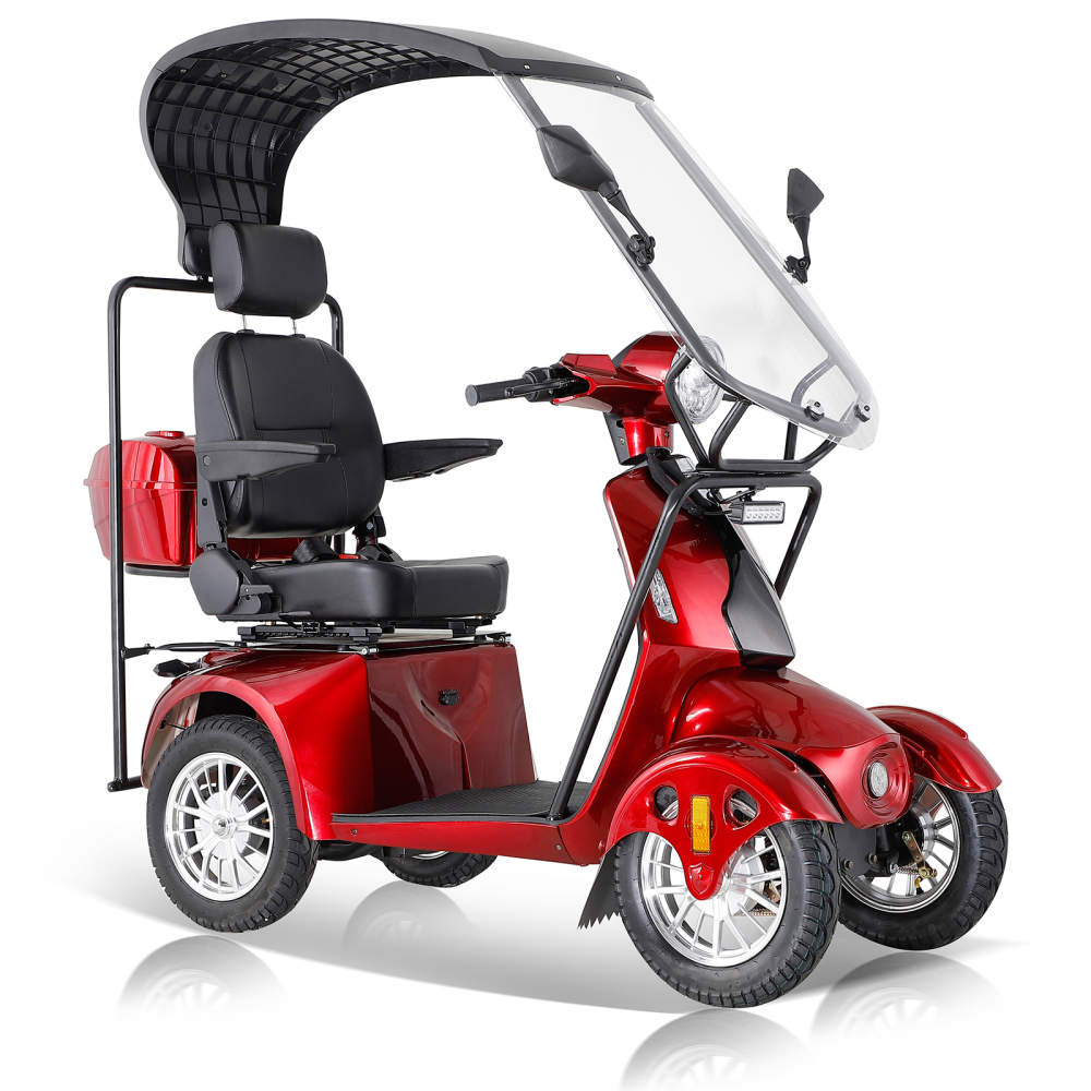 Xspracer AFDROOF-Red 4 Wheels Heavy Duty Mobility Scooter