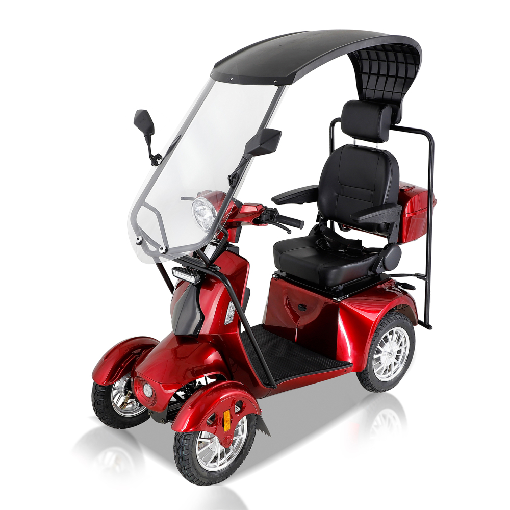 Xspracer AFDROOF-Red 4 Wheels Heavy Duty Mobility Scooter