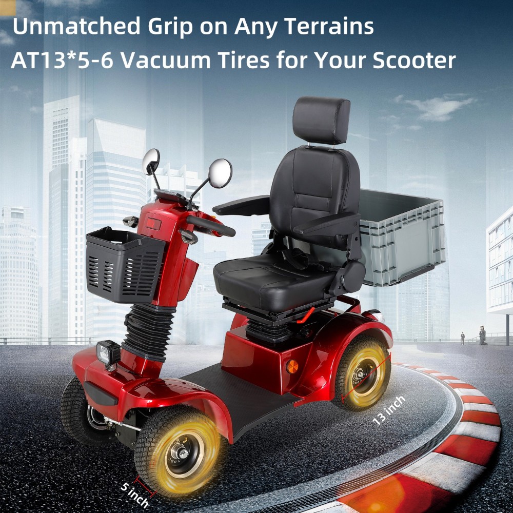 Xspracer BSHC-Red 4 Wheels Heavy Duty Mobility Scooter