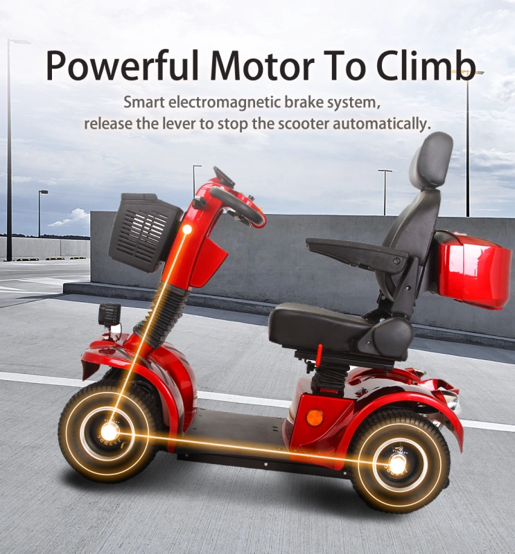 Xspracer BSH-Red 4 Wheels Heavy Duty Mobility Scooter