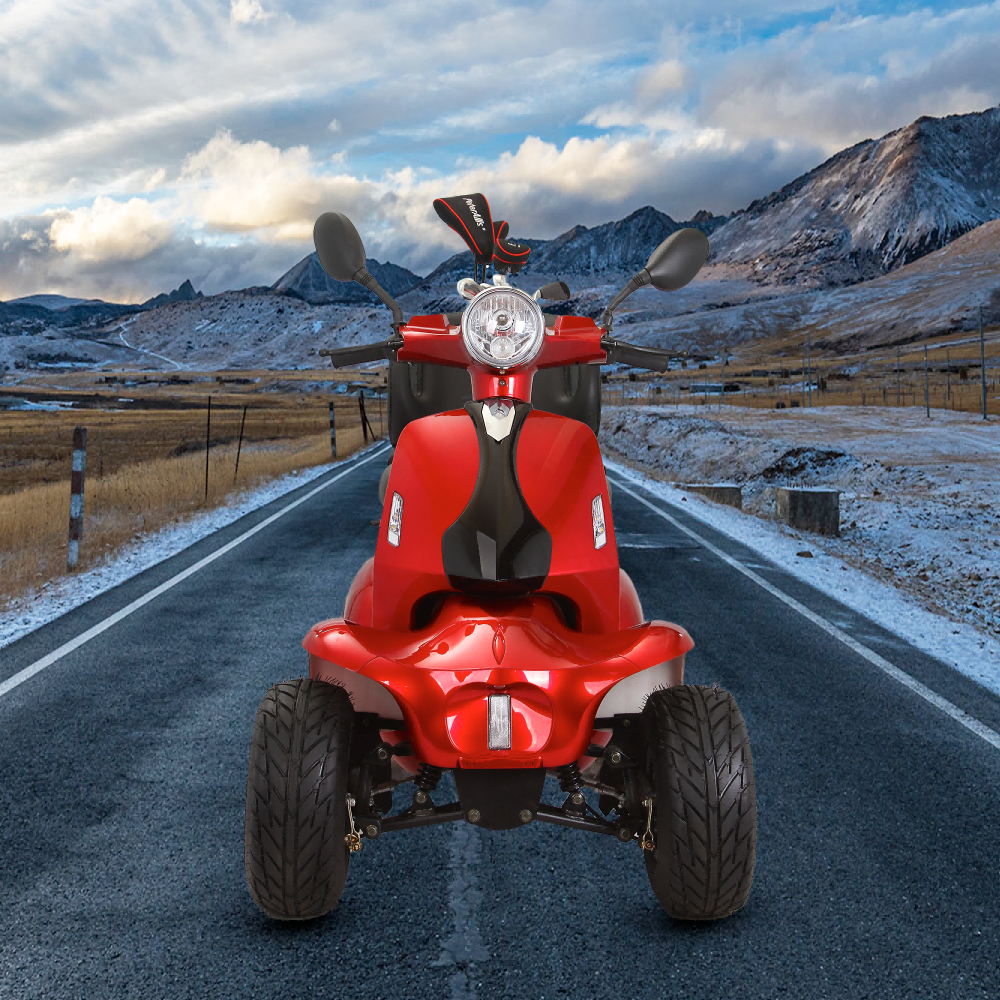 Xspracer AFDD-Red 4 Wheels Heavy Duty Mobility Scooter